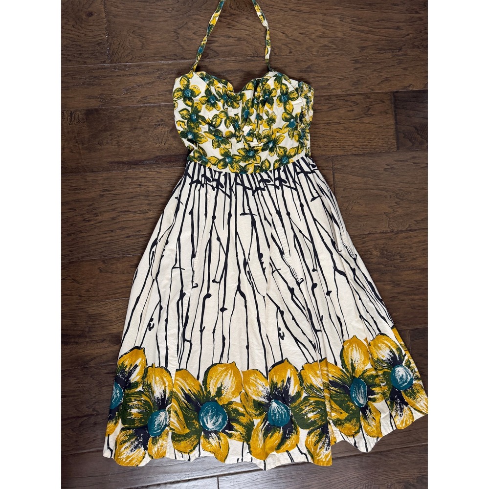 Girls from Savoy Floral Halter Dress Size 8 Quiet Luxury Boho